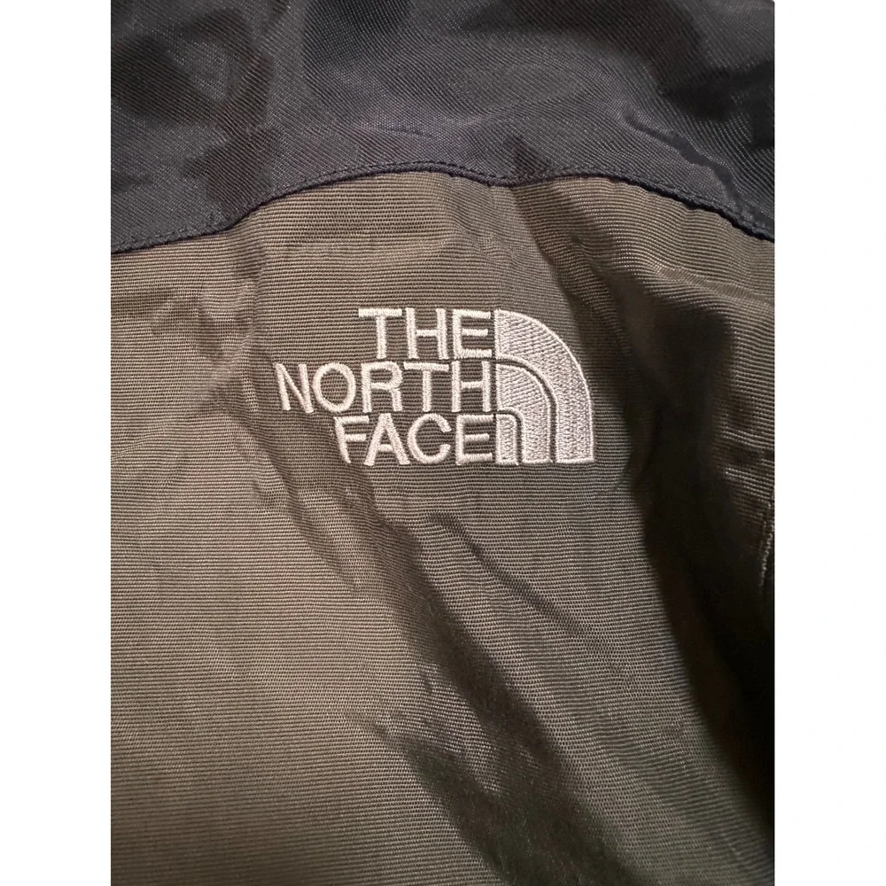 The North Face HyVent Layered Jacket Mens Olive Green Black Hooded Fleece Liner